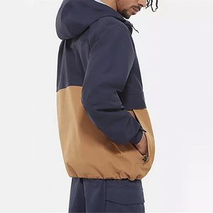 Veste softshell unisexe marine à capuche avec Gore-Tex, résistante à l'eau, manches longues, coupe classique, longueur normale, pour la randonnée - Product Image 2