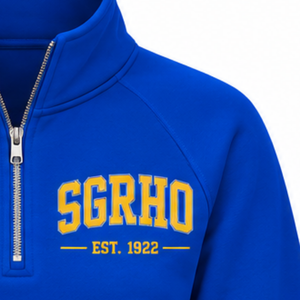 Sigma Gamma Rho Women's University <b>Half</b> <b>Zip</b> Sweatshirt Blue Greek Letter Graphic Pullover Casual Sorority Campus Fashion Custom - Product Image 6