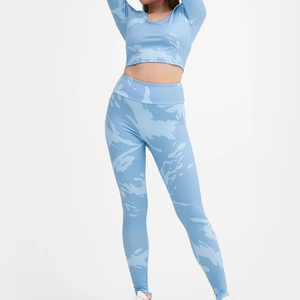 Women's High Waist Breathable Butt-Lifting Yoga <b>Leggings</b> with Solid Custom Logo Fitness Sports Spandex/<b>Nylon</b> Quick Dry - Product Image 2
