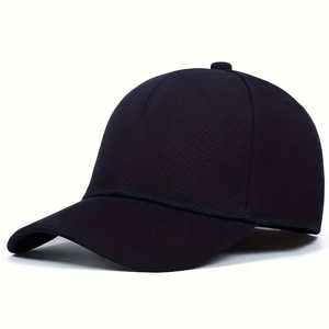 Gorra Deportiva Unisex Negra Transpirable de Poliéster, Ajustable, para Uso en Exteriores, Primavera/Verano - Product Image 3