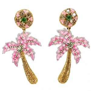 Pendientes de Perlas con Diseño de Palmera de la marca BaubleBar, Pendientes de Mariposa Tricolor con Perlas y Cuentas Finas - Product Image 1