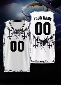 Maillots de basket-ball DIY pour hommes, débardeurs personnalisés avec nom et numéro, t-shirts imprimés en 3D, uniforme d'équipe, vêtements de sport amples pour l'été - Product Image 6