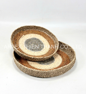 Nouvel Arrivage Plateau de Service Tressé en Jonc de Mer Naturel pour Décoration Intérieure, Exportation OEM du Vietnam - Product Image 3