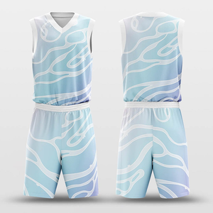 Uniforme de Baloncesto Sublimado Personalizado, Unisex, Sin Mangas, Cuello en V, Absorbe la Humedad, Estampado Geométrico, para Todas las Temporadas, Ajuste para Adultos - Product Image 1