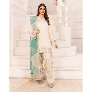 Conjunto de Fiesta para Mujer de Diseñador, Top Elegante con Pantalones Palazzo y Dupatta - Product Image 5