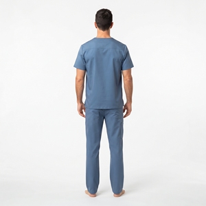 Uniforme Médico para Hombre, Conjunto de Blusa con Cuello en V y Pantalones Cargo, Ligero y Elástico, para Enfermeros, Doctores y Hospitales - Product Image 6