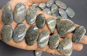 Cabochon di <span class=keywords><strong>Marcasite</strong></span> Naturale all'Ingrosso, <span class=keywords><strong>Pietra</strong></span> di <span class=keywords><strong>Marcasite</strong></span> Sfusa per Creazione di Gioielli, Gemma Lucidata di Alta Qualità - Product Image 3