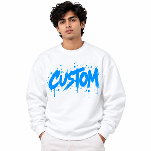 เสื้อสเวตเชิ้ตผ้าฝ้ายฟลีซพรีเมียมสำหรับผู้ชาย ทรงโอเวอร์ไซส์ คอกลม ไหล่ตก พิมพ์ลายกราฟิกตามสั่ง สไตล์ลำลอง สตรีทแวร์ ขายส่งจากสหรัฐอเมริกา - Product Image 1