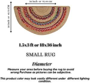 Tapis moderne écologique 100 % jute solide, motif répété en D, fabriqué à la machine, antidérapant, à poils moyens, lavable et résistant aux taches pour la décoration intérieure - Product Image 4