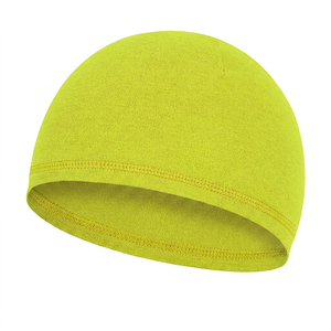 Pink Solid Color Skull Cap Unisex Adult Casual Outdoor Wear Flat Knitted 100% Polyester 56-58CM Head Circumference - Product Image 3