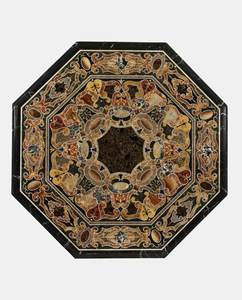 Tablero de Mesa Pietra Dura Acabado a Mano para Hogar y Oficina - Product Image 1