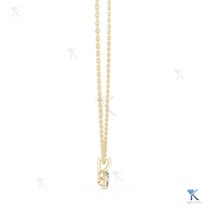 Lab Grown Diamond Brilliant Cut Solitaire <b>Pendant</b> Necklace 14K 18K <b>Solid</b> <b>Gold</b> Fine Women Luxury Party Wedding Supplier Wholesale - Product Image 5