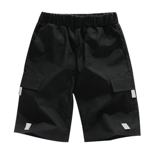 Pantalones Cortos de Tela de Sarga de Poliéster y Algodón al por Mayor, Pantalones Cortos de Playa para Niños, Ropa de Verano para Niños, Pantalones Cortos Tejidos de Secado Rápido, Perfectos para Actividades al Aire Libre - Product Image 4