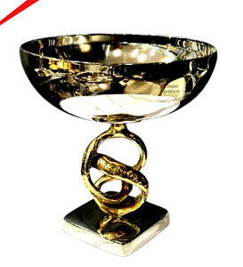 Tazón de Servir con Diseño Elegante y Decoración Dorada, con Pájaro Decorativo en la Parte Superior, para el Hogar y la Cocina - Product Image 3