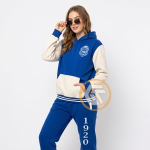Conjunto de 2 Piezas Personalizado de Sudadera con Capucha Larga de Algodón y Felpa para Mujer, Bordado, de la Hermandad Zeta Phi Beta - Product Image 3