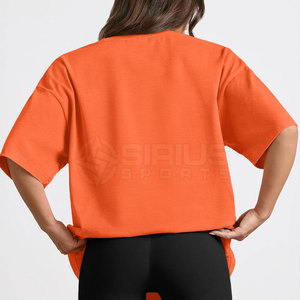 Camisetas Extra Grandes para Mujer, Fabricación Profesional, Color Sólido, Ropa Urbana, Ecológica, Informal, Suave, 100% Algodón, Tela de Lona - Product Image 4