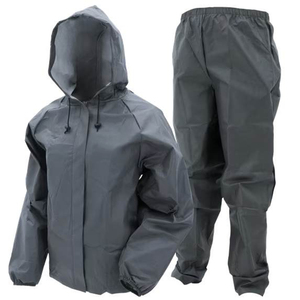 Wholesale Black Polyester Rain Suit Reusable Rainsuit Women Men Unisex Plastic Raincoat Motorcycle Outdoor Waterproof Rain Suit - Product Image 1
