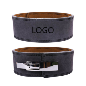Cinturón de levantamiento de pesas de cuero PU con hebilla de palanca OEM ODM, fabricado al por mayor, para gimnasio, entrenamiento, soporte lumbar, cómodo y seguro - Product Image 4