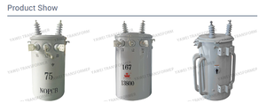 Cao Perfomance 13.2kv 240V/480V 10KVA dầu đắm mình phân phối biến áp một pha cực gắn biến áp - Product Image 6