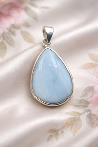 Top Quality Blue <b>Opal</b> Teardrop <b>Pendant</b> 925 Sterling Silver Yellow Gold Plated Handmade Gemstone Jewelry Minimalist Elegant Gift - Product Image 6