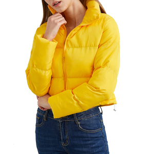 Latest Arrival Top quality <b>Women</b> Puffer <b>Jacket</b> Solid Color Full Zip Waterproof Thickened Embroidered Winter Outerwear OEM - Product Image 3