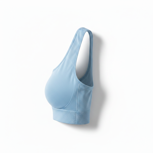 Soutien-gorge de sport sans couture RINGMODE GEARS bleu ciel - Vêtement de sport minimaliste respirant et écologique en Spandex/Polyester - Product Image 3