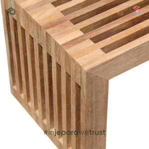 Banco de Jardín Moderno de Madera de Teca Sólida, sin Respaldo, con Listones, para Patio, Hotel, Resort, Villa, Muebles para el Borde de la Piscina - Product Image 2