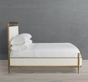 Base de Cama Matrimonial Moderna Minimalista de Madera de Caoba Sólida con 4 Cajones, Muebles de Dormitorio de Lujo, Cabecero Tapizado para Apartamento - Product Image 4