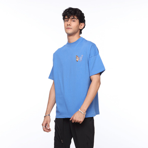 เสื้อยืดคอกลมทรงหลวมสำหรับผู้ชาย ไซส์ใหญ่ แขนสั้น ผ้าฝ้าย 100% ระบายอากาศ แห้งเร็ว พิมพ์ลายดิจิทัลด้านหน้า สไตล์ไฮสตรีท - Product Image 2