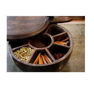 กล่องเก็บเครื่องเทศไม้คุณภาพดี กล่องจัดระเบียบสมุนไพรและเครื่องเทศพร้อมฝาปิดและช่องแบ่ง - Product Image 5