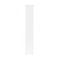 Librería Moderna de Madera Blanca con 9 Estantes, Mueble de Almacenamiento con Panel Trasero para Sala de Estar
