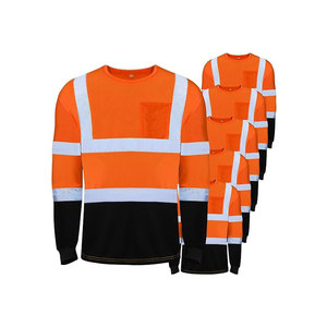 Export Quality <b>Long</b> <b>Sleeve</b> High Visibility Workwear Durable Fabric Reflective Detail For Construction Crews Safety Shirt - Product Image 1