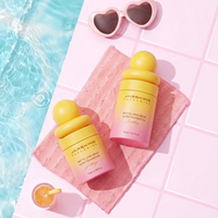 Flacons Airless en Plastique PP Sans BPA avec Boîtes, Bouchon Sphérique Unique, 15ml 30ml 50ml, pour Sérum de Soin de la Peau, Emballage Rechargeable