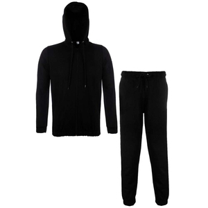 <b>Mens</b> Winter Zip-Up Hoodie & <b>Jogger</b> Sweatpants Set <b>Polyester</b>/Cotton - Product Image 2