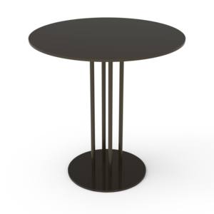 Table basse ronde moderne et durable avec piétement en métal noir, meuble d'appoint minimaliste pour salon, Metal Drake - Product Image 1