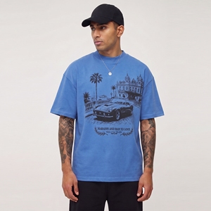 T-shirt à manches courtes pour homme en toile épaisse 100% coton, coupe classique, respirant, séchage rapide, écologique et personnalisé - Product Image 4
