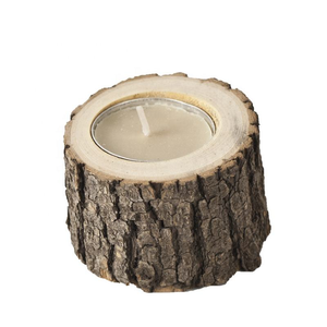 <b>Log</b> Wood Candle <b>Stand</b> Rustic Wood Candle Base Wooden Tea Light Candle Holders - Product Image 1
