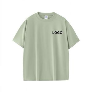 เสื้อยืดคอกลม แขนสั้น ทรงหลวม ยูนิเซ็กซ์ ผ้าคอตตอนเจอร์ซีย์ถัก 100% สีพื้น ใส่ได้ทุกฤดู สไตล์ลำลอง พิมพ์ลายโลโก้ - Product Image 3