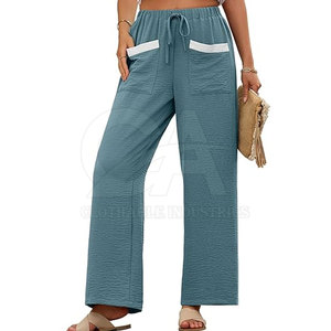Women Trendy <b>Summer</b> Trousers Lightweight Loose Fit Daily Wear <b>Pants</b> Women Cotton Blend <b>Summer</b> <b>Pants</b> Mid Waist Straight Leg - Product Image 4