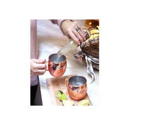 Tazas de mula de cobre de grado alimenticio con mango apretado y construcción artesanal perfecta para uso diario y bebidas tradicionales - Product Image 4