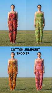 SK NOOR SONS Présente : Combinaison longue décontractée taille haute en coton vintage écologique pour femme – Coupe régulière, idéale pour l'été - Product Image 2