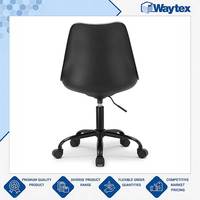 Chaise de bureau moderne LAKAR V2 noire de qualité standard en mousse haute densité, réglable en hauteur, pour la maison et le bureau