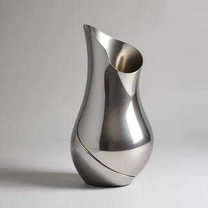 Vase à fleurs décoratif élégant en fer, pièce d'exposition florale moderne pour la décoration de table - Product Image 1