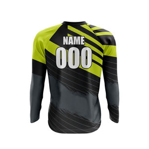 Maillot de motocross de haute qualité, respirant, coupe-vent, vêtements de sport pour moto tout-terrain, imprimé, maillot d'équipe de course personnalisé, 100 % polyester - Product Image 2