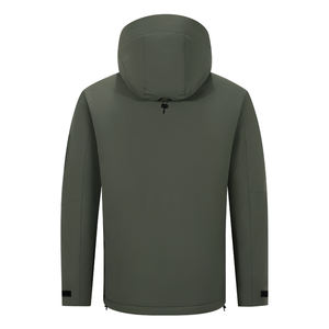 Men Winter <b>Hooded</b> Fleece <b>Jacket</b> Waterproof <b>Soft</b> <b>Shell</b> Light Weighted Premium Quality Breathable Plain Dyed Drop-Shoulder Hot - Product Image 6