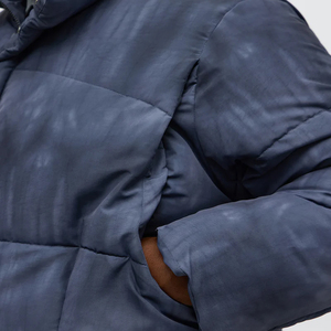 Veste matelassée unisexe personnalisée de haute qualité, style décontracté, col montant brillant, à capuche, vente en gros, toutes tailles - Product Image 6