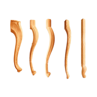 Pieds de meubles élégants et classiques en bois massif de caoutchouc, design moderne incurvé, pour chambre, atelier, salon, extérieur, hôpital