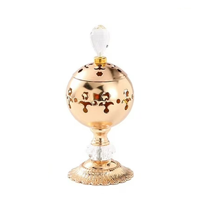 Quemador de incienso de latón puro de alta calidad con acabado pulido, quemador de Loban tradicional de latón vintage para decoración del hogar. - Product Image 1