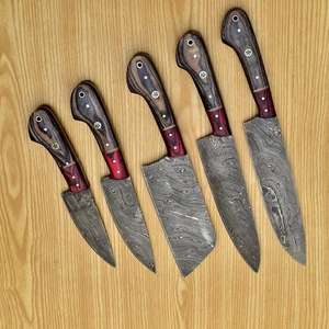 ชุดมีดเชฟเหล็กกล้าคาร์บอนระดับมืออาชีพ ชุดอุปกรณ์ครัวหลายชิ้น สำหรับการเตรียมอาหารประจำวัน - Product Image 6