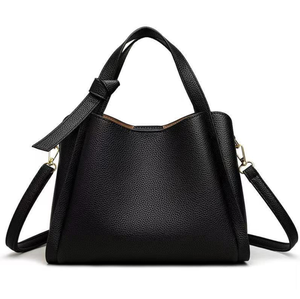 Textured PU Bucket Bag Women's Shoulder <b>Handbag</b> Zipper Crossbody Purse <b>Medium</b> Capacity for Daily Travel - Product Image 3